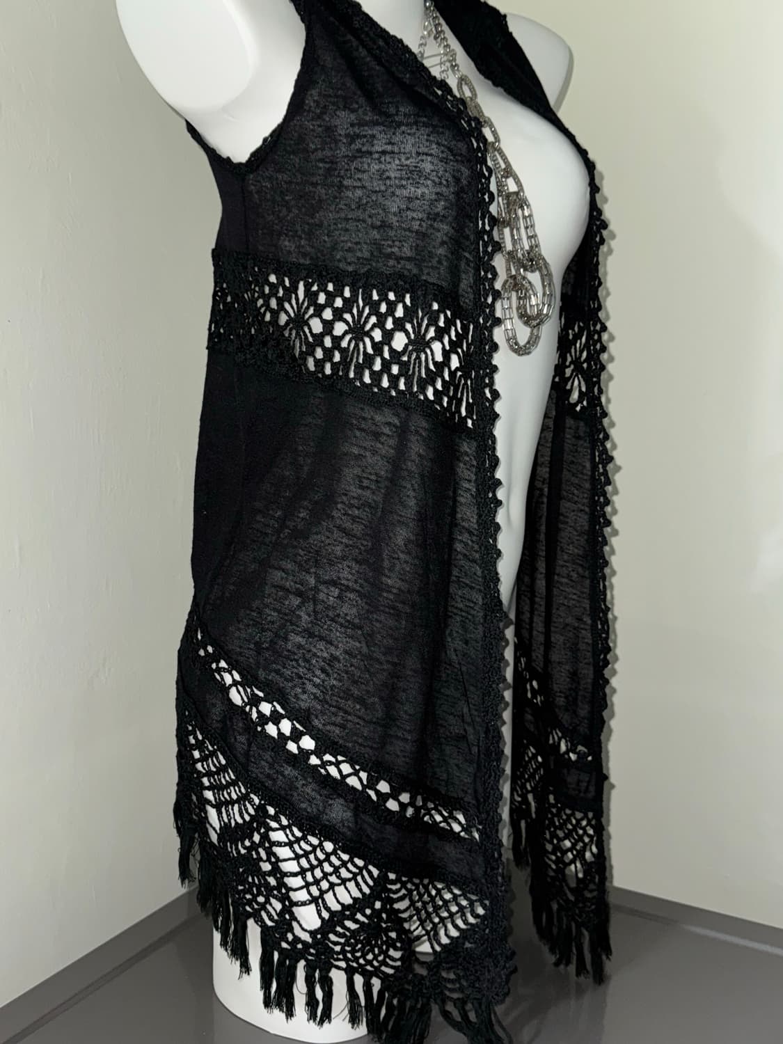 Crochet Fringe Vest 일본 크로쉐 가디건 조끼 상품이미지2