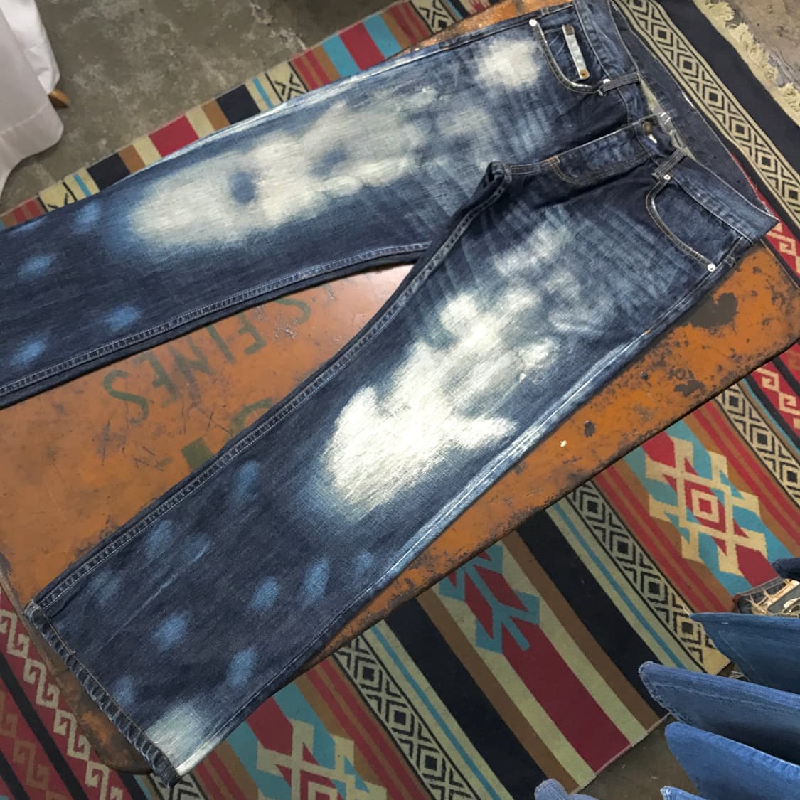 아르마니 익스체인지 진청 워시드 데님 팬츠 허리 31 32  상품이미지3