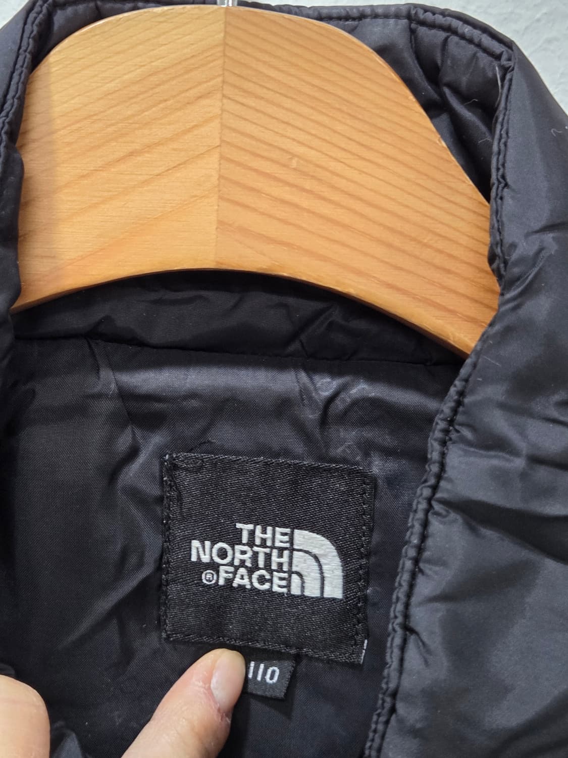 노스페이스 1211-3 블랙 폴리 패딩 점퍼 내피겸용 110 상품이미지2