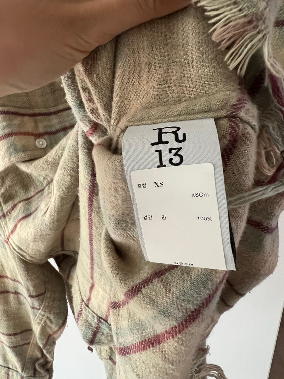 R13 김고은 체크셔츠 상품이미지3