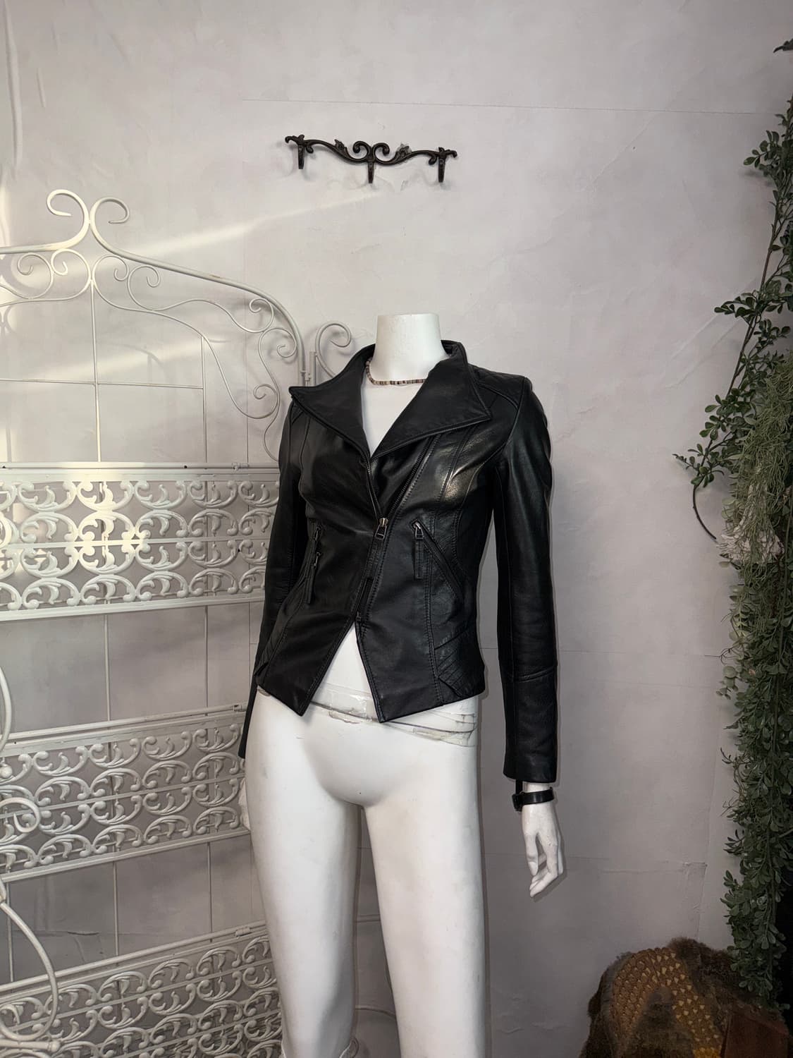 Black lamb skin zipper rider jacket  상품이미지4