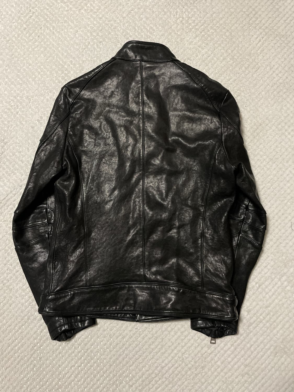 광희시장 웨스턴 무드 램스킨 양가죽 바이커 레더 자켓 상품이미지2