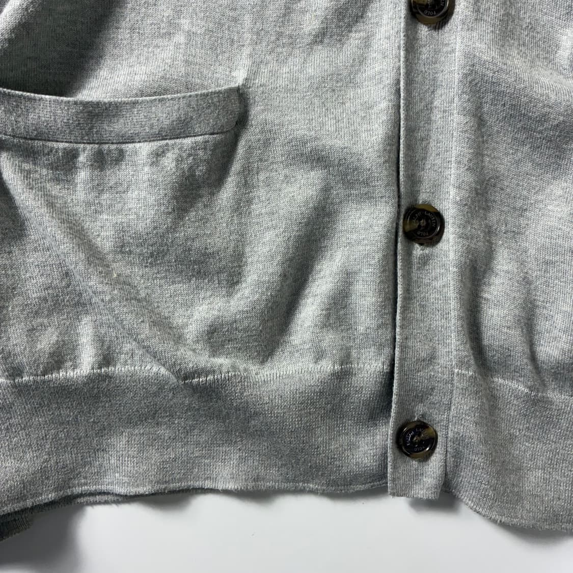 Polo  폴로 랄프로렌 신형 자수 코튼 그레이 브이넥 니트 가디건 상품이미지4