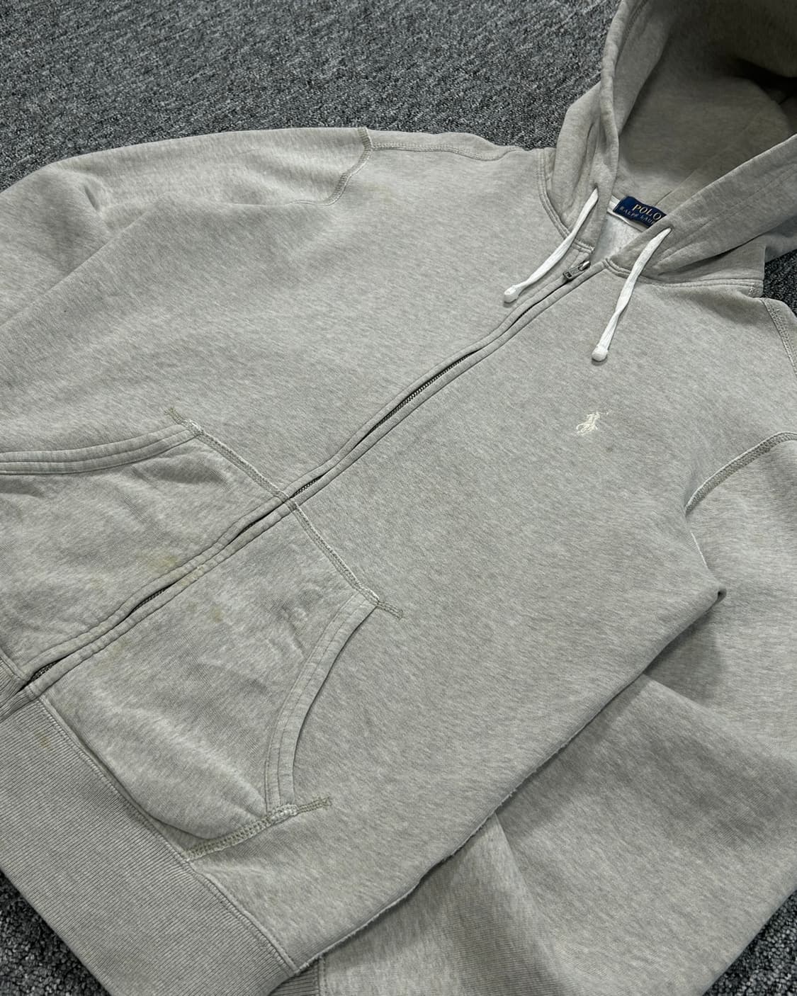 폴로 랄프로렌 화이트 포니 그레이 후드집업  상품이미지3
