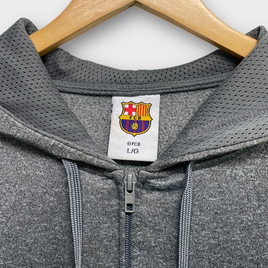 바르셀로나 FCB 후드집업 그레이 L 상품이미지3