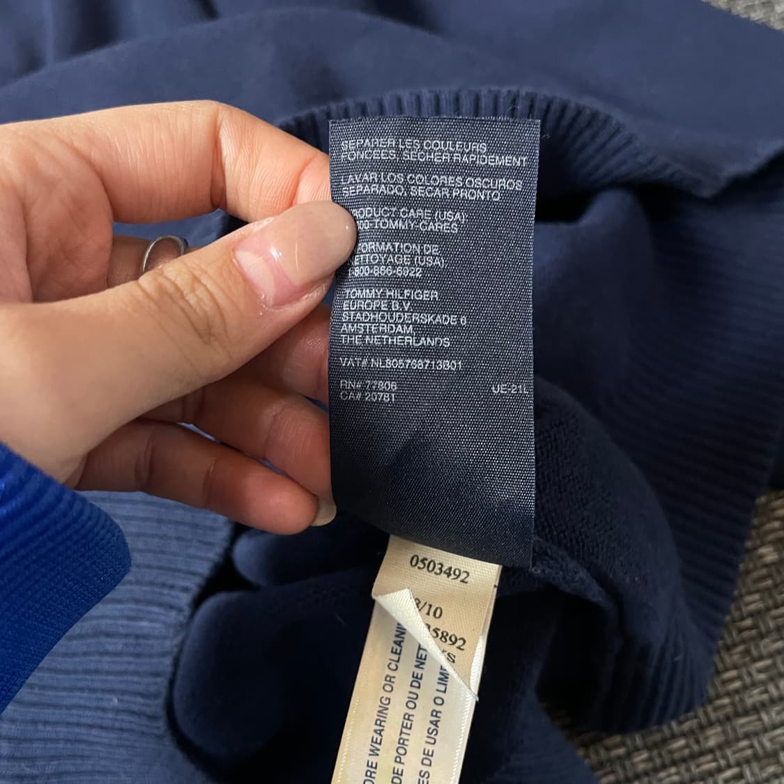 타미힐피거 네이비 반집업 긴팔 니트 XL 상품이미지9