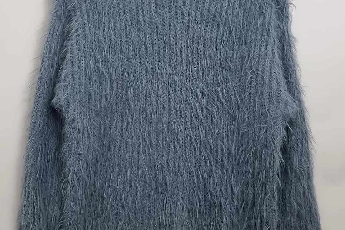 JPN 빈티지 블루 하이넥 루즈핏 니트 상품이미지4