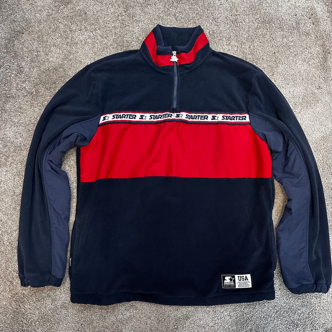 스타터 배색 플리스 웜업L 상품이미지2