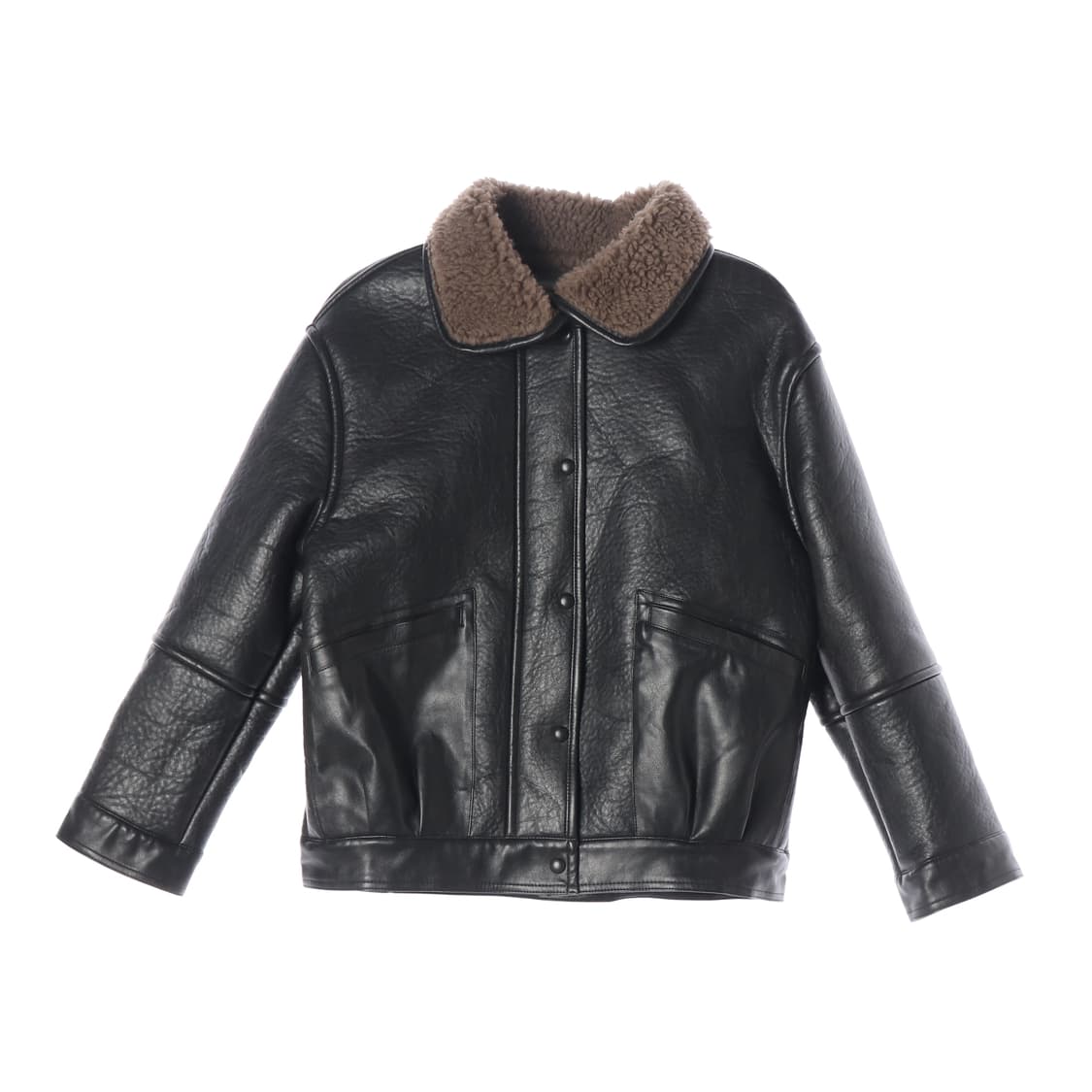 (새상품) 헤더먼트 24FW 보스턴 에코 레더 무스탕 재킷 상품이미지1