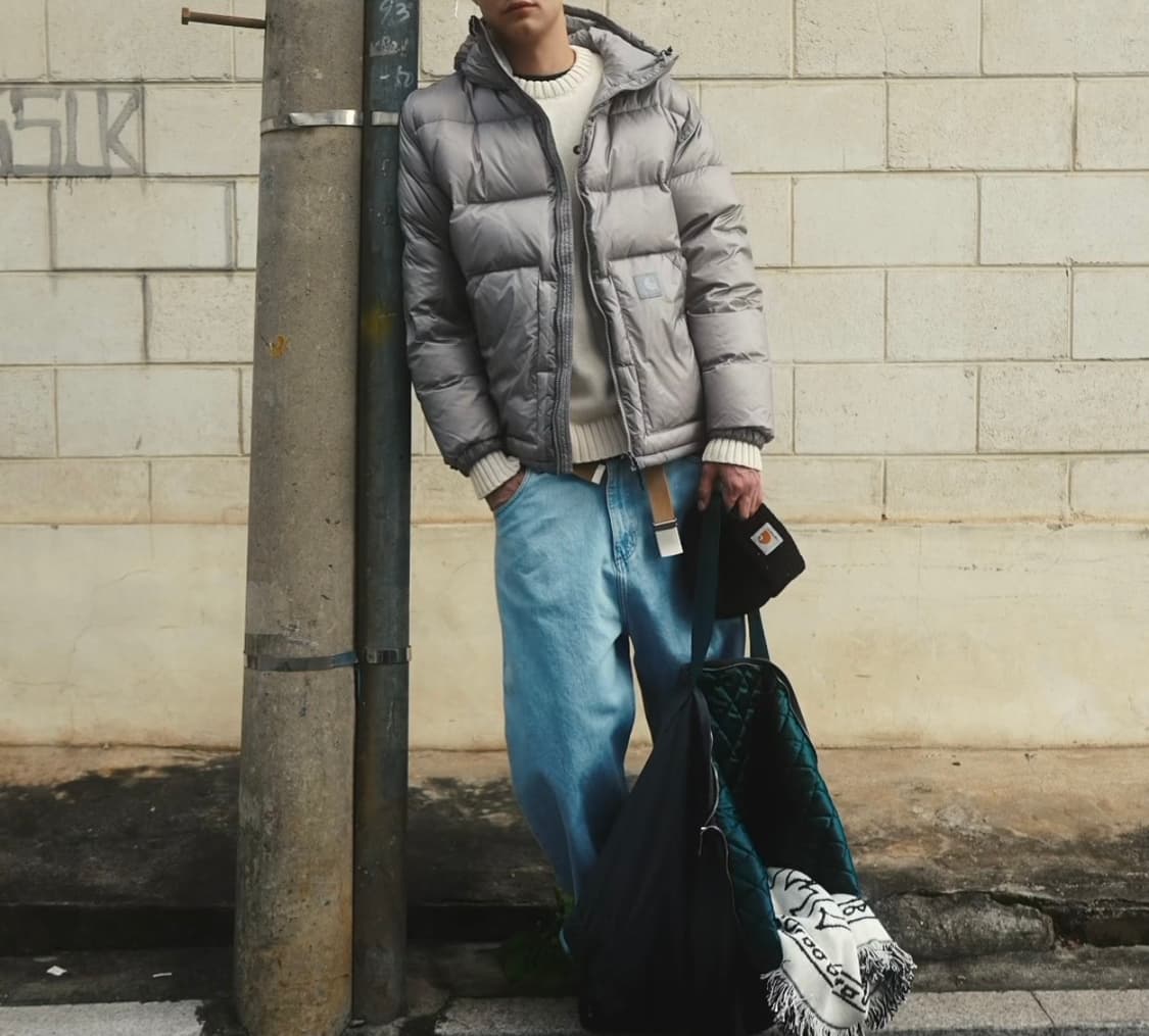 칼하트 휩 패딩 그레이 m 상품이미지2