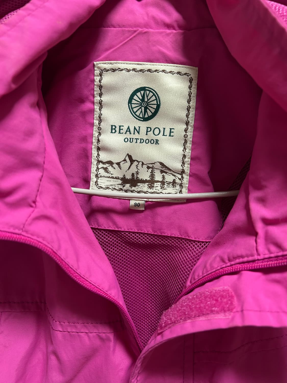 빈폴 아웃도어 핑크 바람막이 자켓 90 상품이미지3