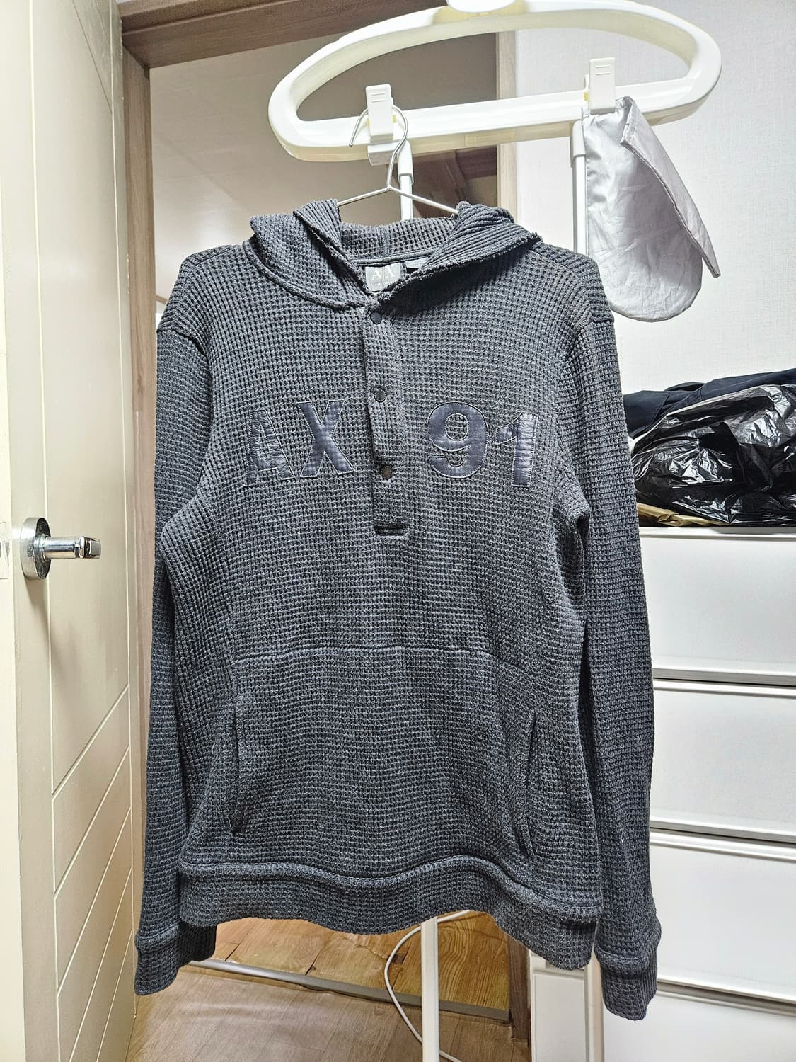 아르마니 익스체인지 와플 니트 후디 상품이미지1