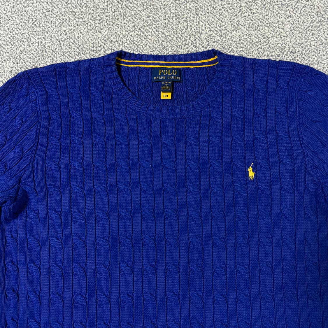 [정품 QR] 폴로 랄프로렌 꽈배기 니트 남성용 95-100 상품이미지3