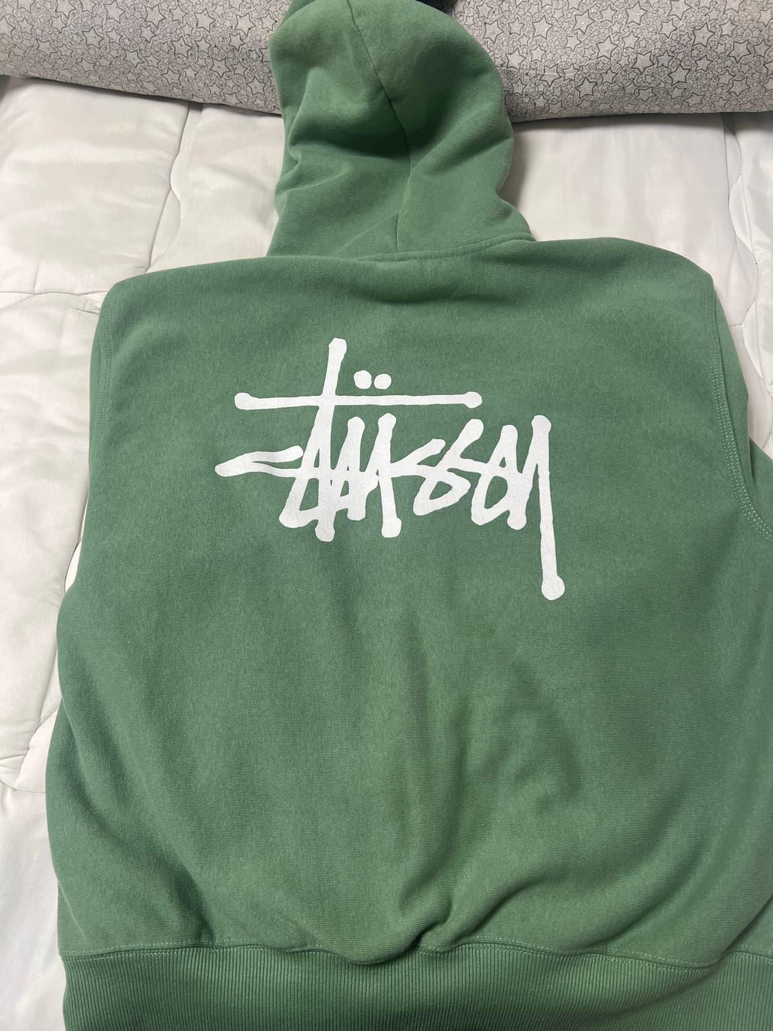 스투시 후드집업 그린 m사이즈 판매합니다 상품이미지2