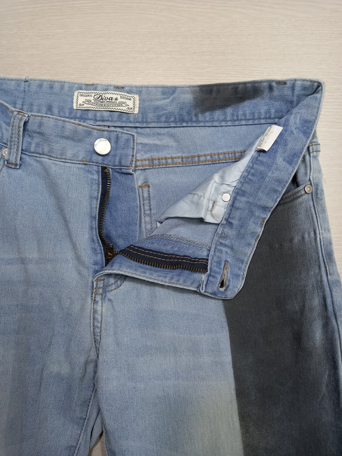 34 DIVA JEANS 스판 슬림일자 연청 커스텀 34-559 상품이미지6