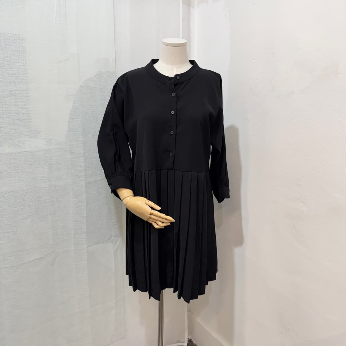 디어리스트 플리츠 블랙원피스 미니원피스 주름 3750 상품이미지1