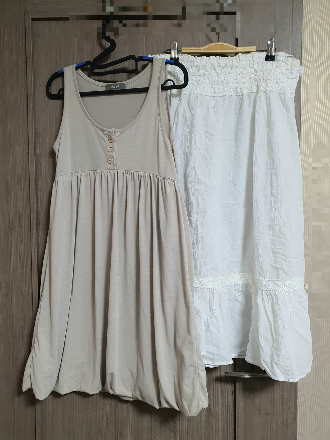 빈티지 모리걸 레이어드 코디 세트 2way 원피스 상품이미지2