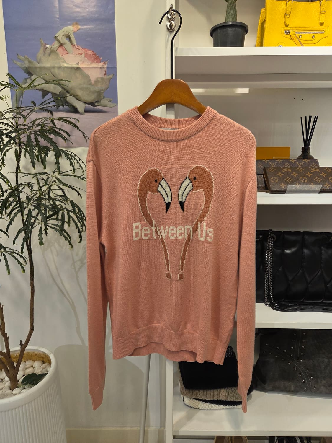 앤더슨벨 핑크 플라밍고 니트 티 상품이미지1