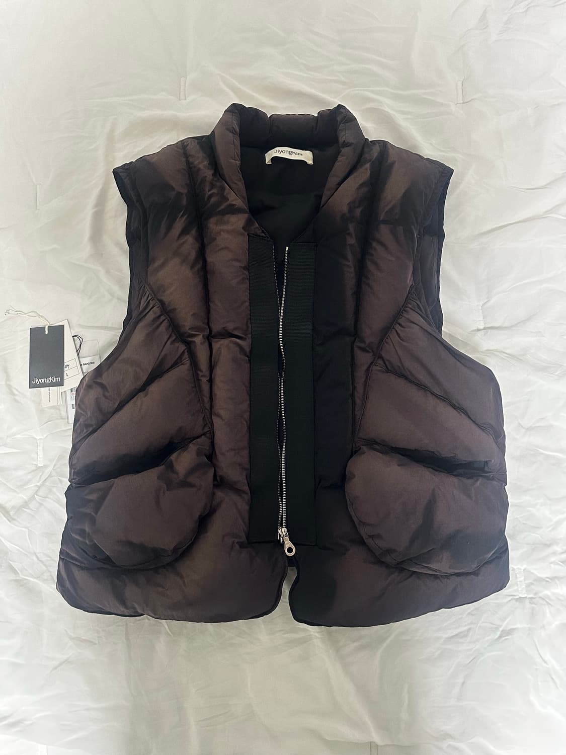 [L] 지용킴 23AW 선블리치 다운 베스트 상품이미지1