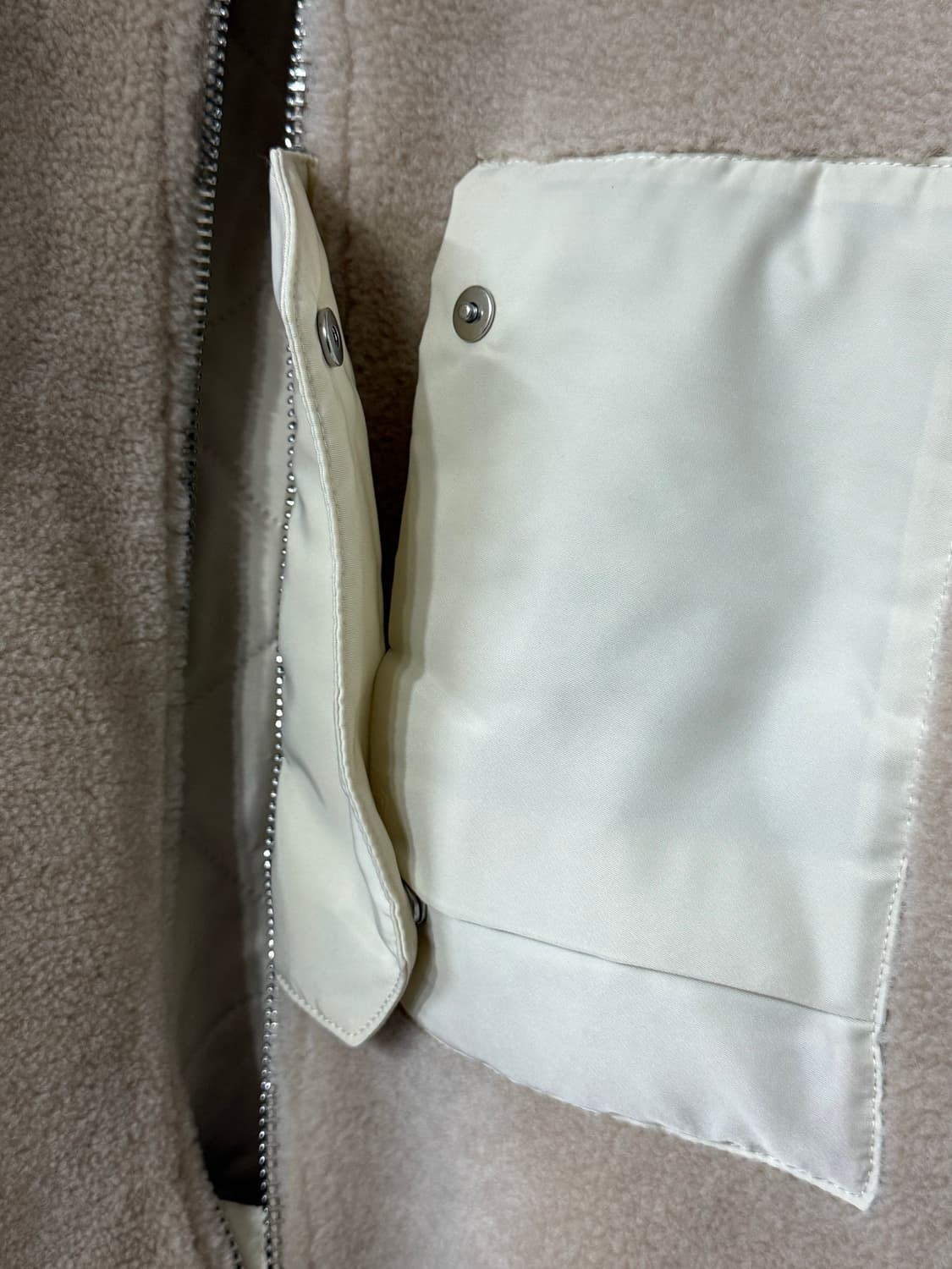 [50] 솔리드옴므 플리스 쉘파카 자켓 아이보리 상품이미지8