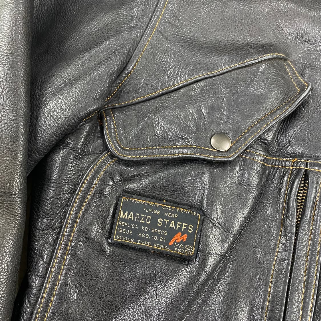  마르조 빈티지 소가죽 레더 플라이트 A-2 봄버 자켓 (100)  ﻿ 상품이미지5