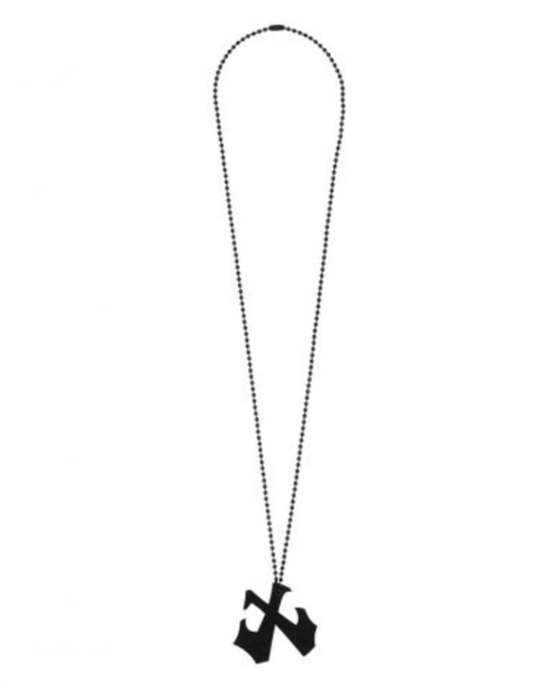 LEEY ACRYL LOGO NECKLASE black 상품이미지1