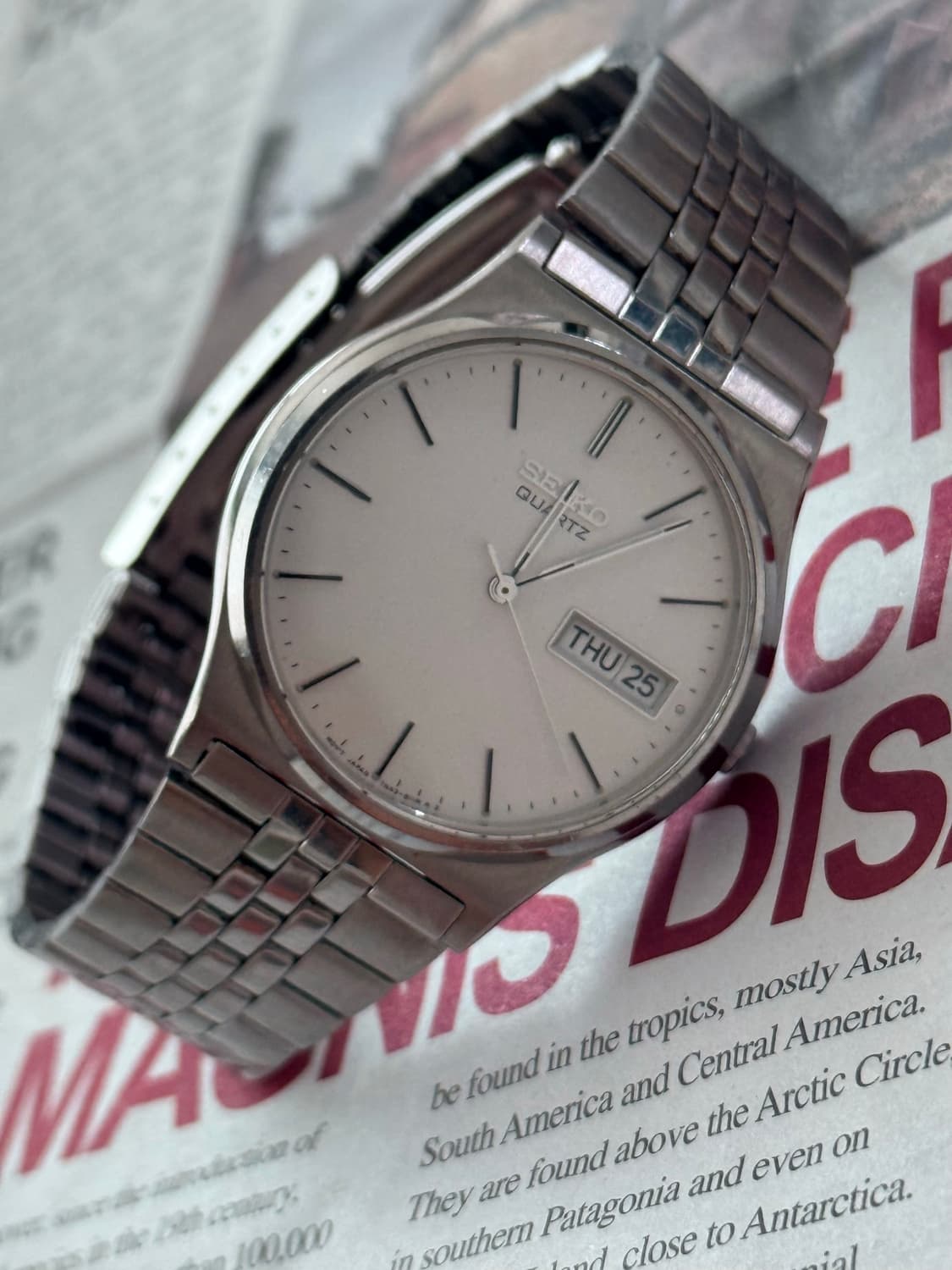 Seiko 세이코 쿼츠 3침 Day-Date 1992 상품이미지5