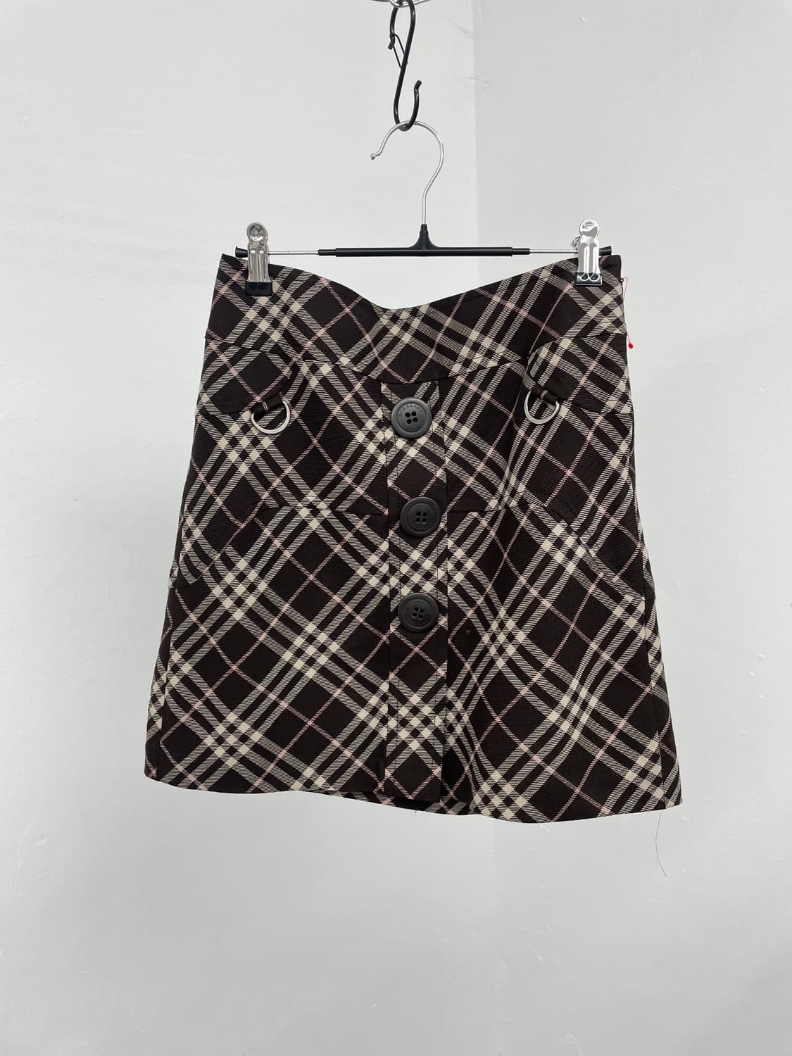 버버리 브라운 노바체크 버튼 스커트 상품이미지1