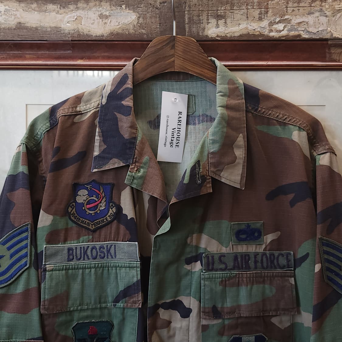 90s 미군 우드랜드 카모셔츠 BDU 라지 레귤러 상품이미지4