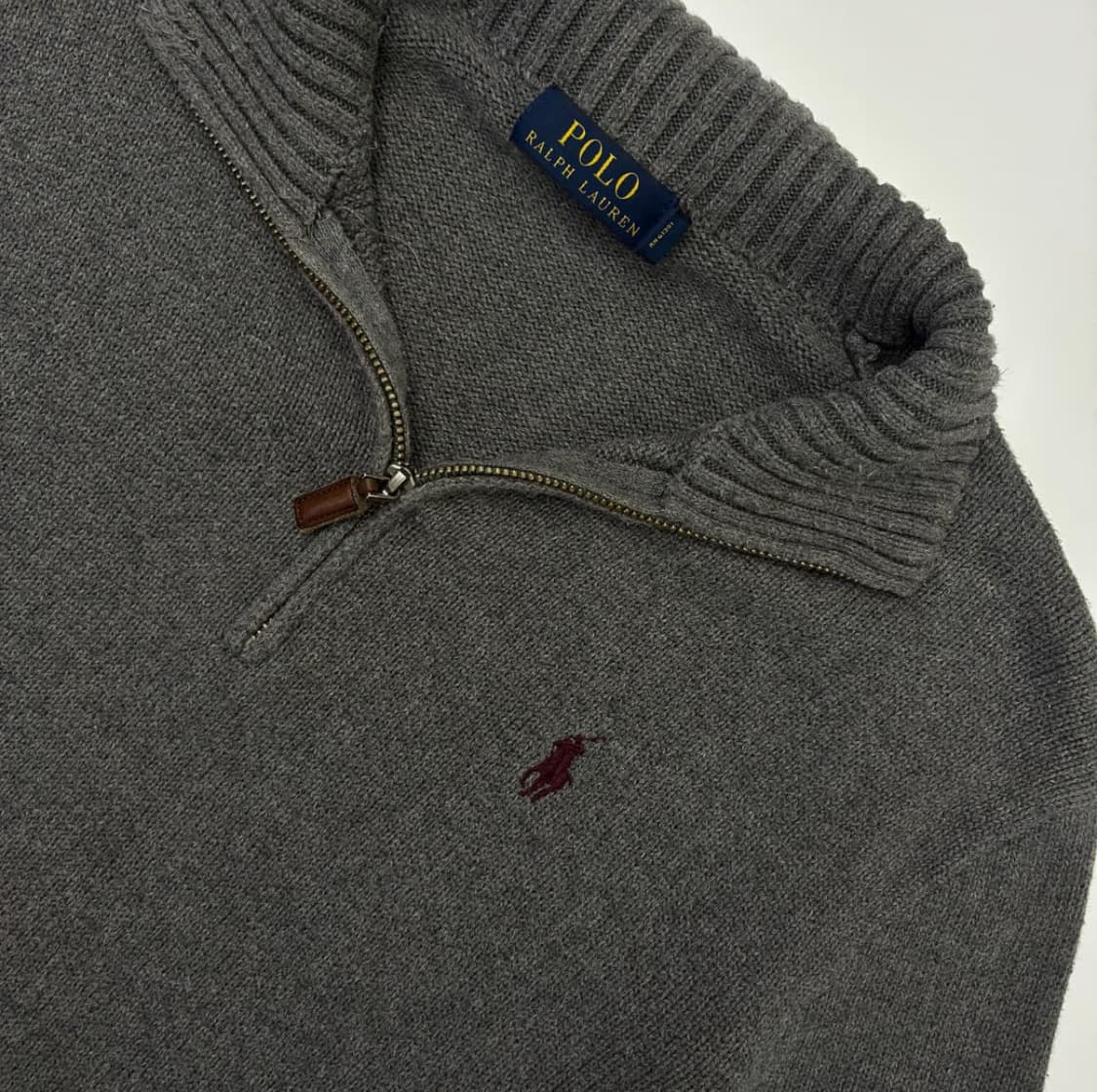 폴로 랄프로렌 자수 코튼 하프집업 니트 상품이미지2