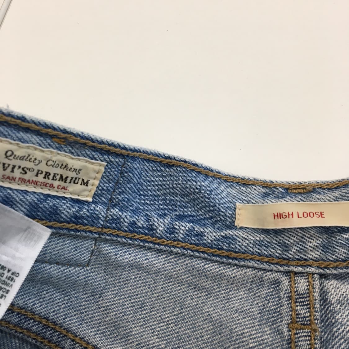 리바이스 하이루즈 프리미엄 연청데님진 26 인치  상품이미지6