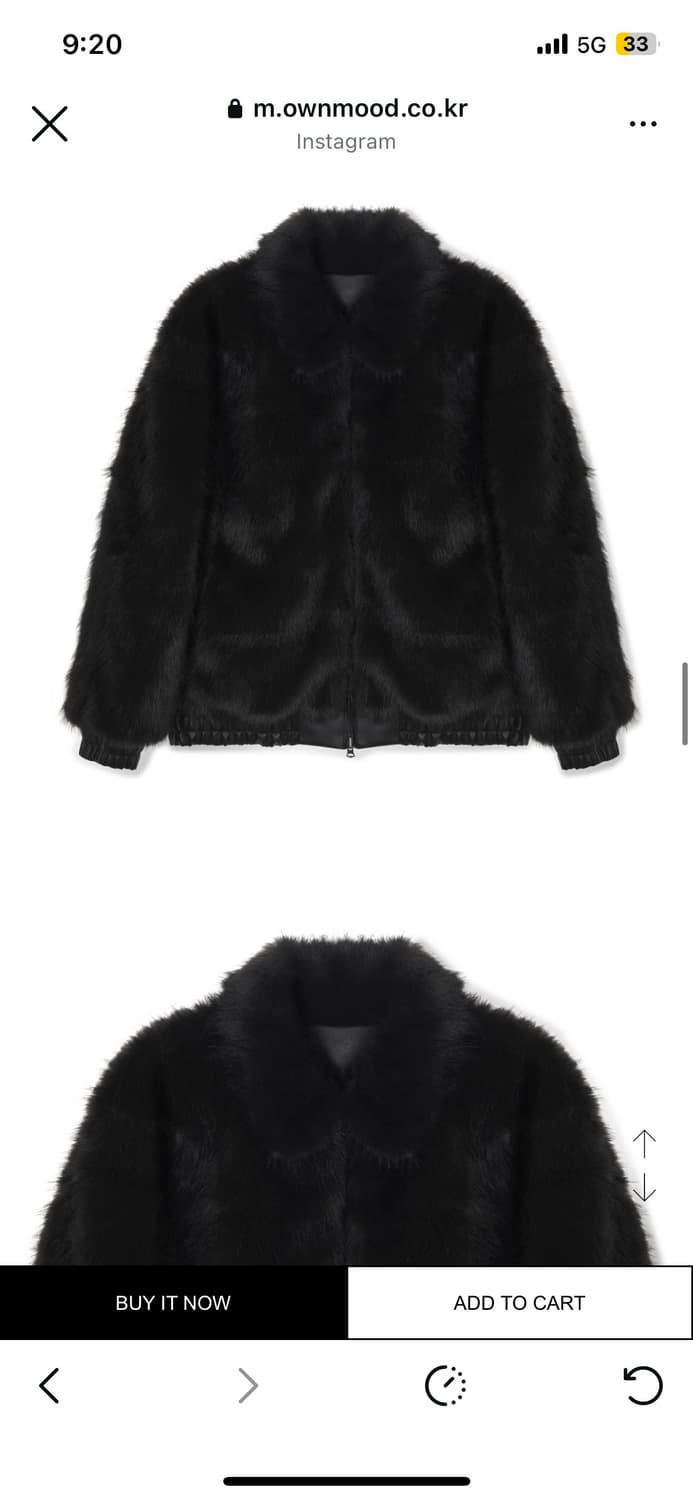 온무드 리버시블 밍크 레더 봄버 상품이미지3