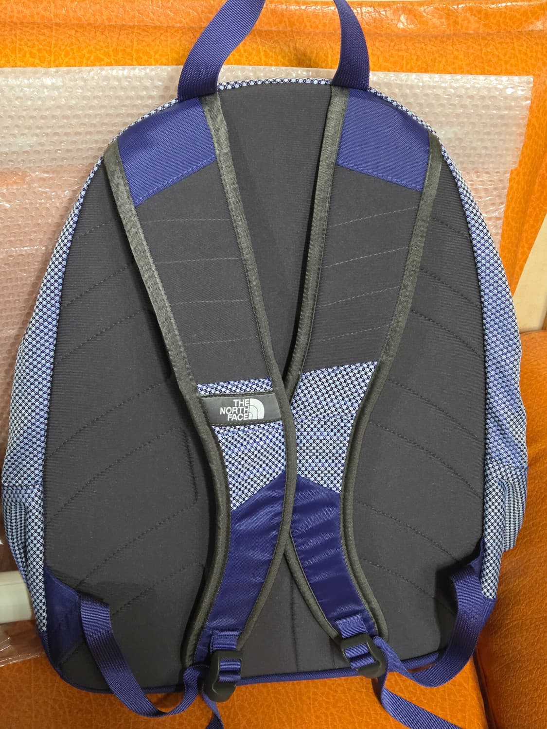 노스페이스 블루 체크 백팩 상품이미지2