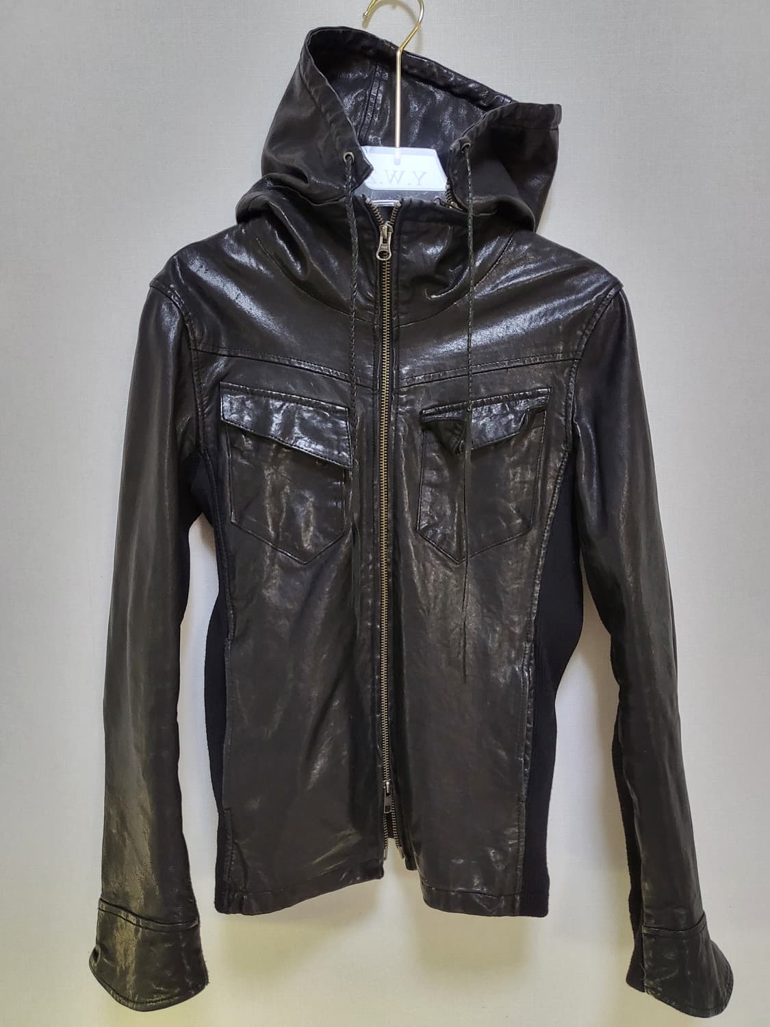 일본 브랜드 버팔로 버지터블 양가죽 후드 자켓55-66 상품이미지6