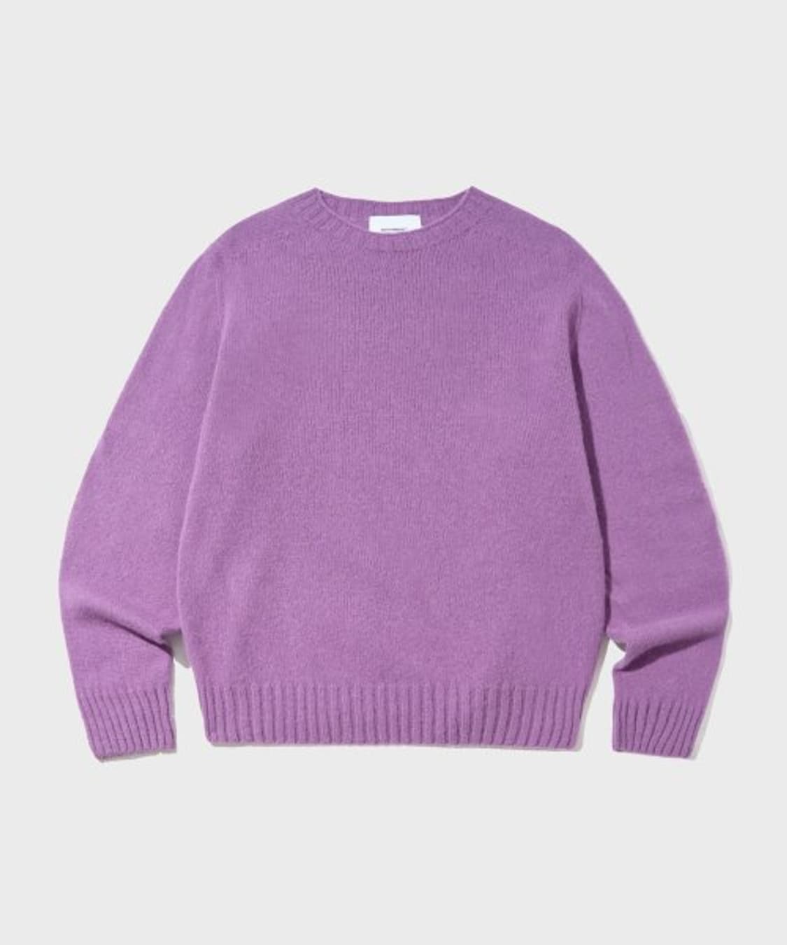 아웃스탠딩 PURE WOOL WHOLEGARMENT KNIT_PURPLE 상품이미지1