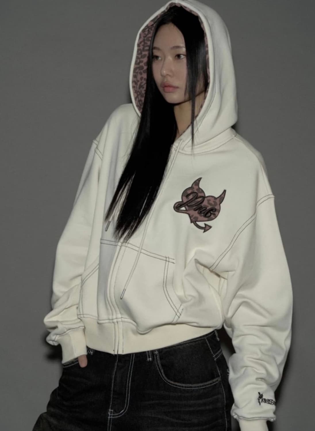 플리즈노팔로우 레오파드 후드집업 상품이미지2