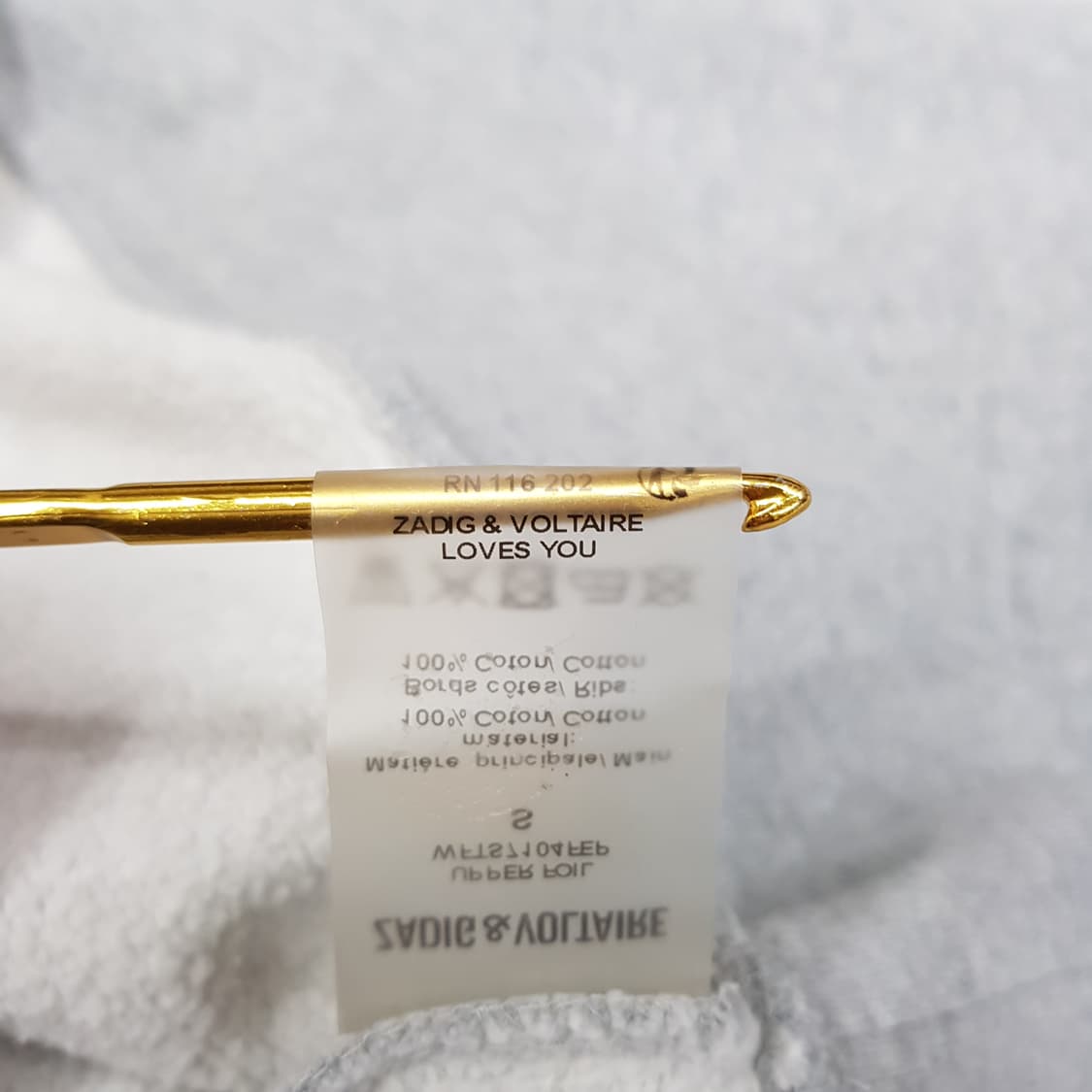 
쟈딕앤볼테르 레터링 맨투맨 S사이즈 상품이미지7