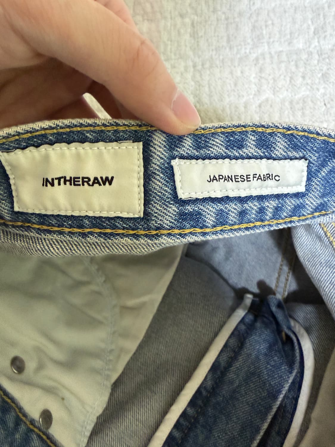 인더로우 5pk 와이드 테이퍼드 데님팬츠 빈티지블루 1 상품이미지4