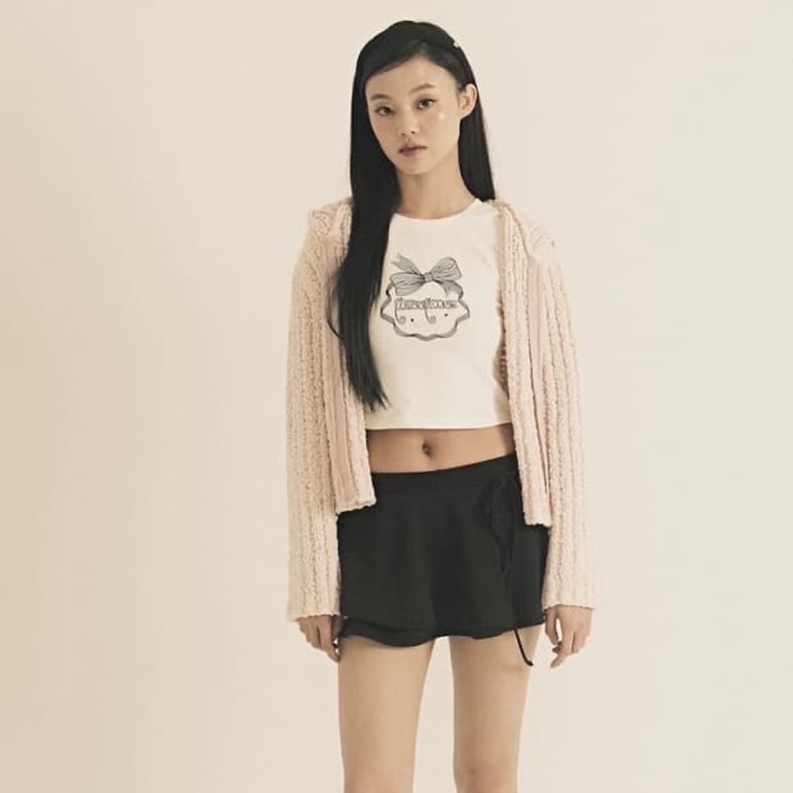 쓰리타임즈 candle hoody knit 캔들 집업 상품이미지2