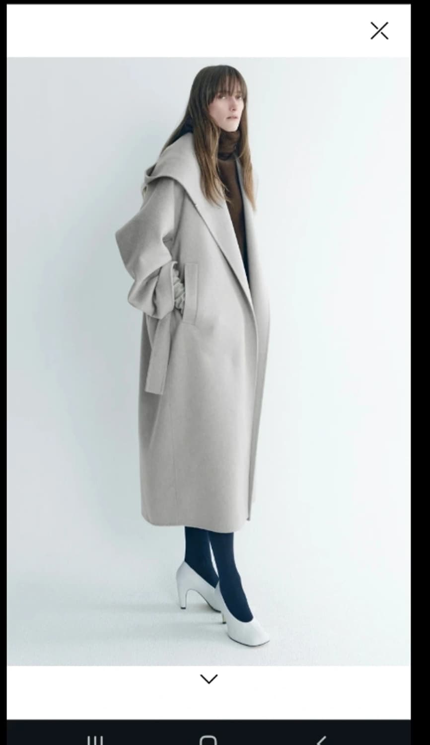 타임 TIME 후드 벨티드 후드 코트 F사이즈 상품이미지3