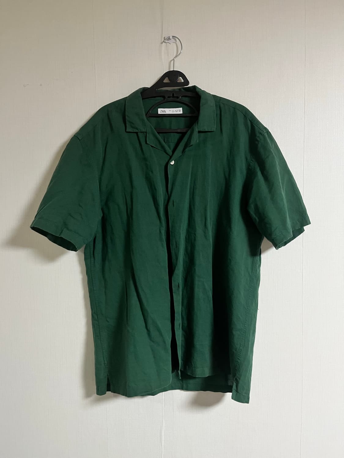 자라 Green 린넨 반팔셔츠  상품이미지2
