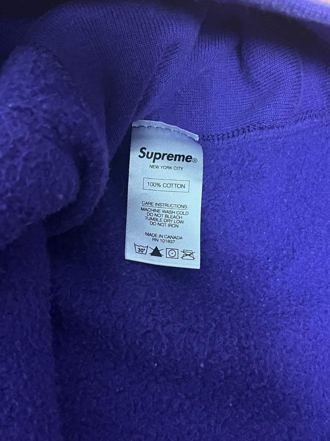 슈프림 s로고 후드티 퍼플 상품이미지6