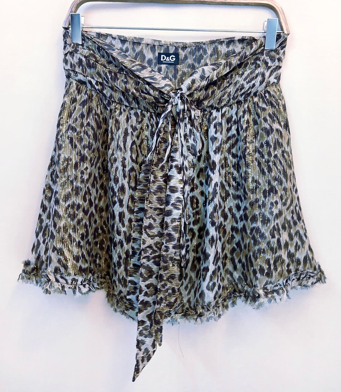 Dolce&Gabbanas메탈릭 실크 리본 프린지 스커트 상품이미지1