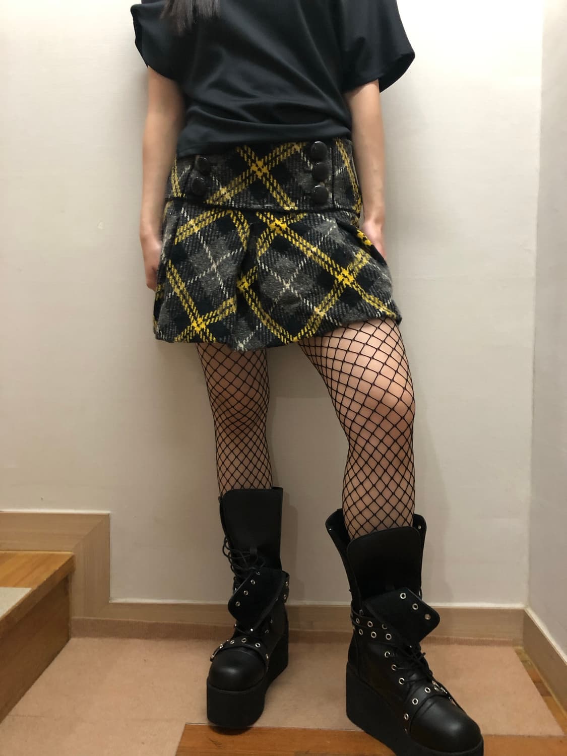 빈티지 티니위니 체크 플리츠 스커트 상품이미지7