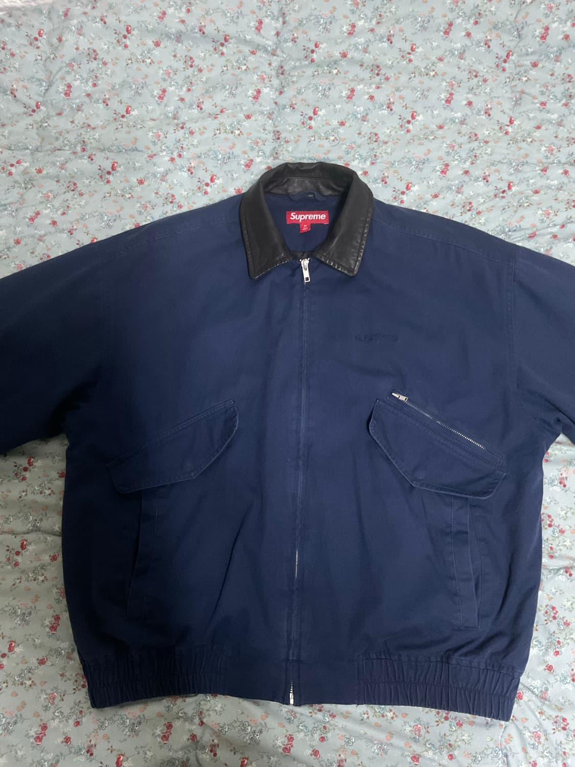 슈프림 레더 칼라 유틸리티 자켓 네이비 M 상품이미지4