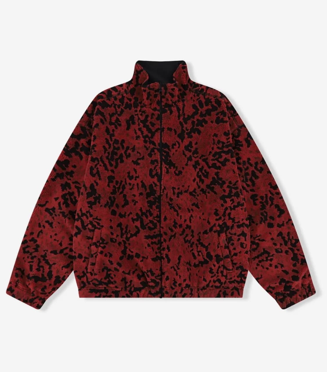 예스아이씨 리버시블 레오파드 플리스 자켓 레드 XL 상품이미지2