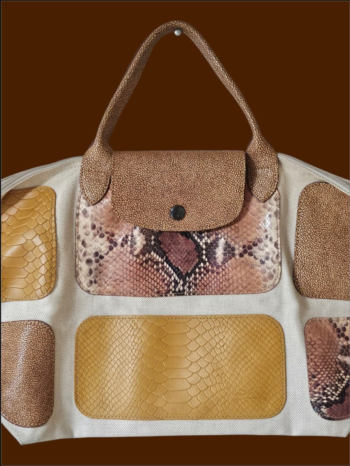 롱샴 Longchamp 르 플리아쥬 가죽 패치워크 가방 숄더백 상품이미지2