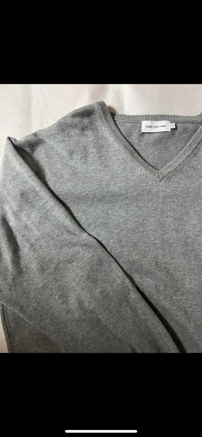 스테디에브리웨어 코튼 브이넥니트  상품이미지2