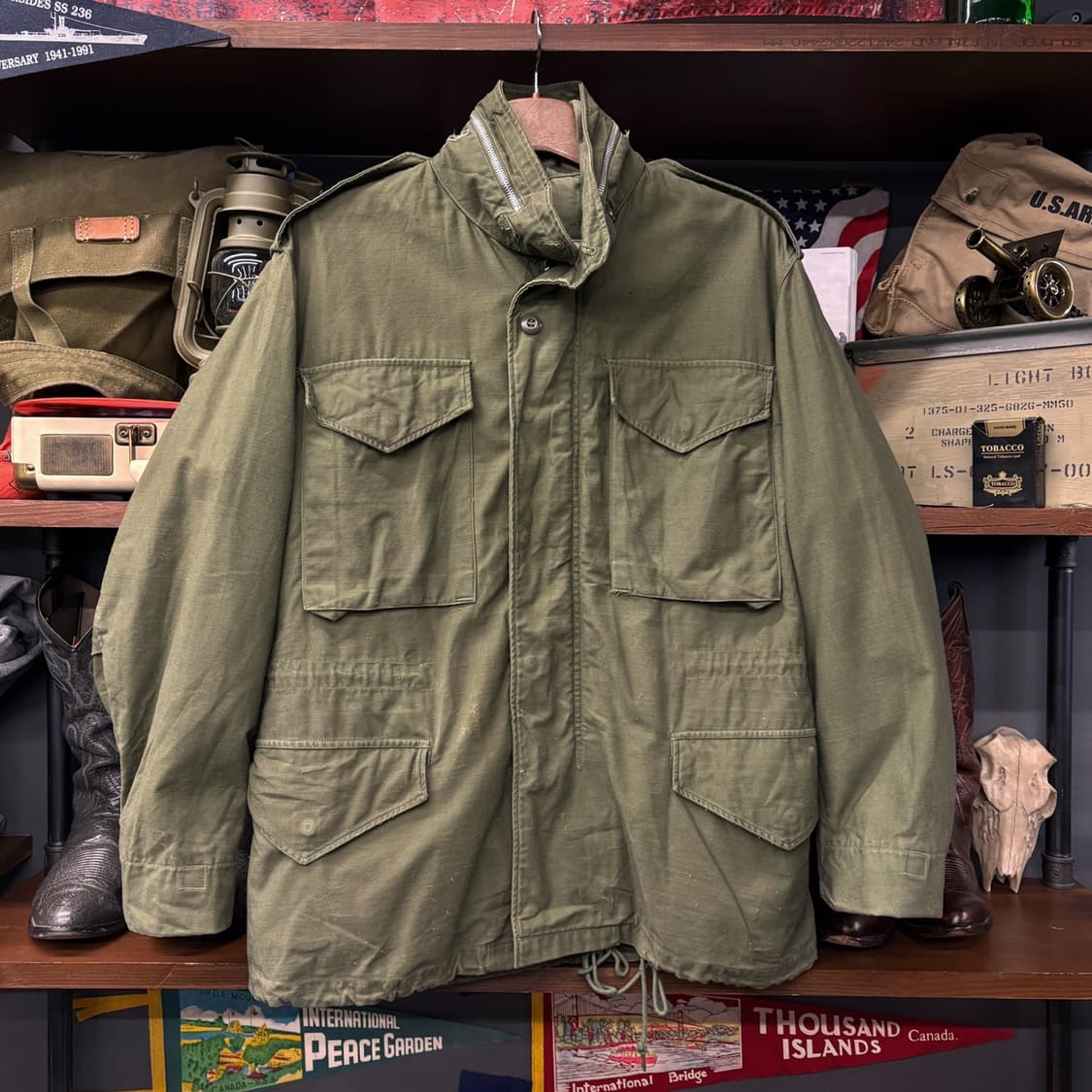 70s 오리지날 미군 M-65 필드자켓 사파리 퍼티그 자켓 N482 상품이미지1