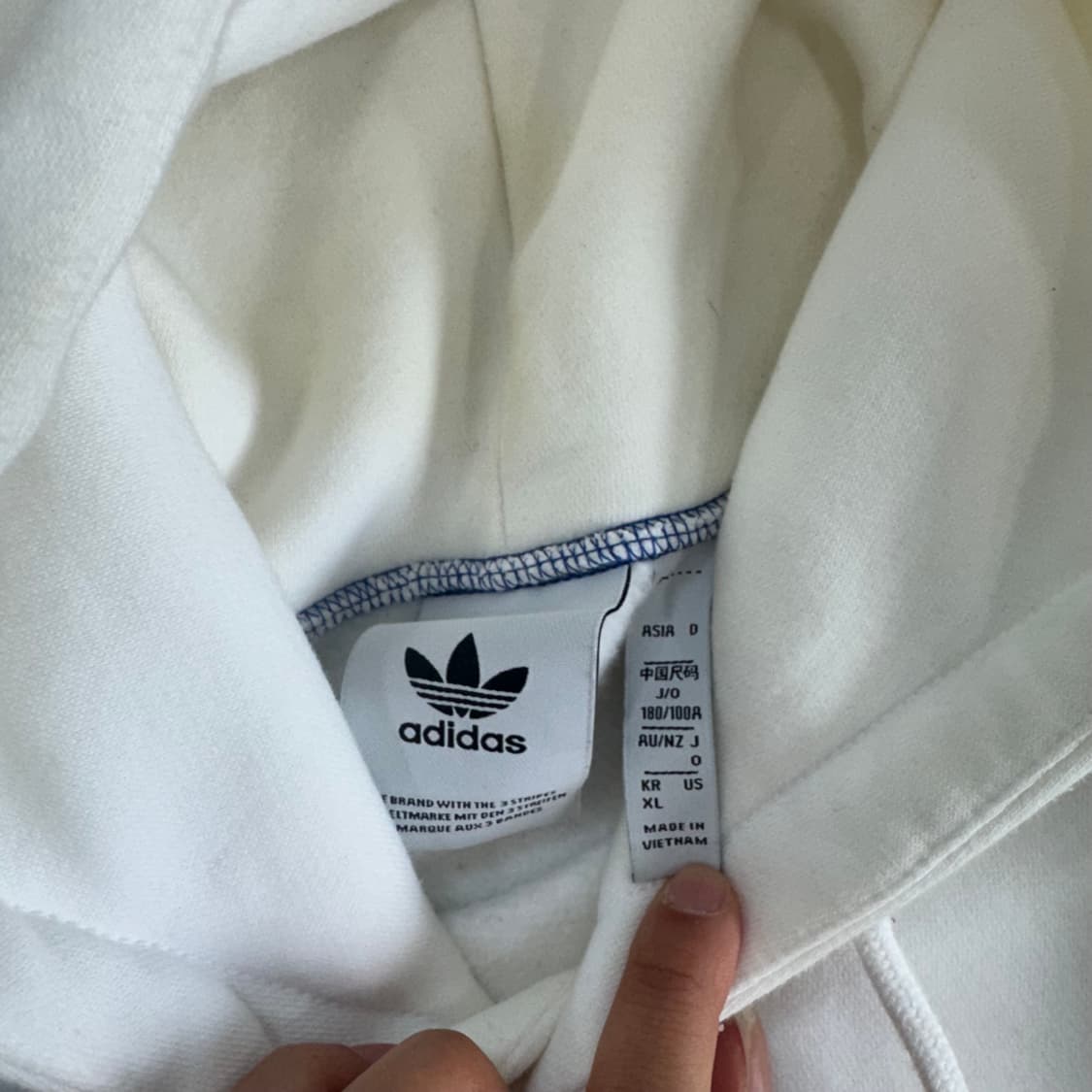 Adidas 아디다스 블루 포인트 화이트 후드티 상품이미지5